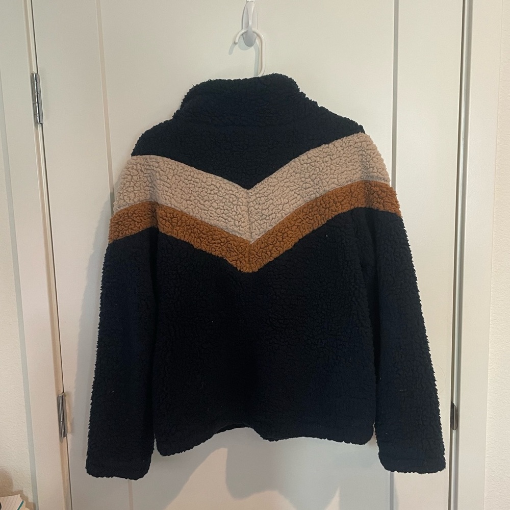 Thread & Supply Half-Zip Sherpa/Teddy Jacket - size S - Picture 4 of 4